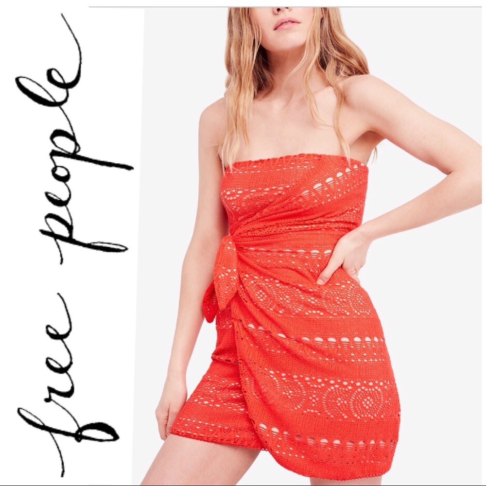 🎊HP🎊 FP Oceanside Strapless Crochet Mini Dress